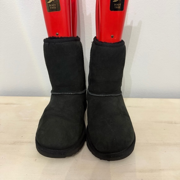 Ugg Black Suede Classic Short Boots - Picture 4 of 7